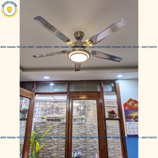 Quạt Trần Đèn,6 Cấp Độ Gió,3 Chế Độ Đèn LED,Có Điều Từ Xa,Động Cơ DC Đảo Chiều Gió[BH 10 Năm]