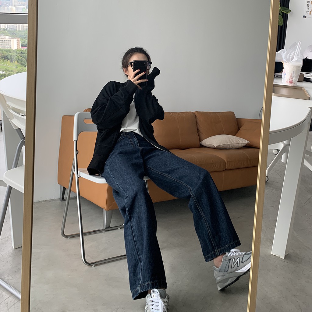 (ORDER TAOBAO) QUẦN JEAN NỮ CẠP CAO ỐNG RỘNG