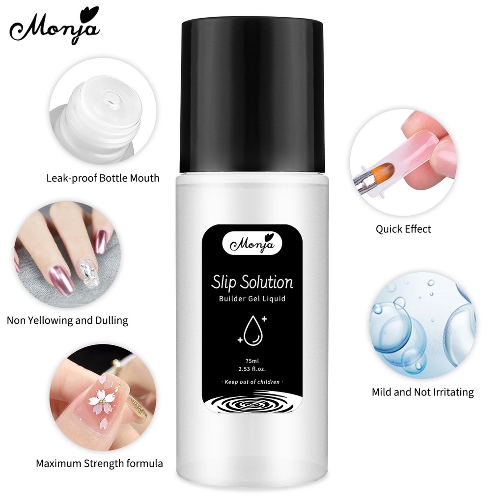 Dung dịch phủ móng Monja 75ml dùng đắp móng nghệ thuật cao cấp DIY