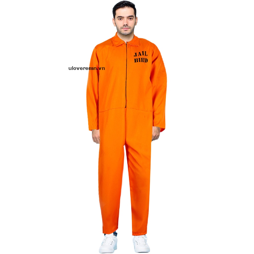 Áo Liền Quần Tù Nhân Uloveremn | Trang Phục Hóa Trang Nhân Vật Jail Criminal Nhân Dịp Halloween