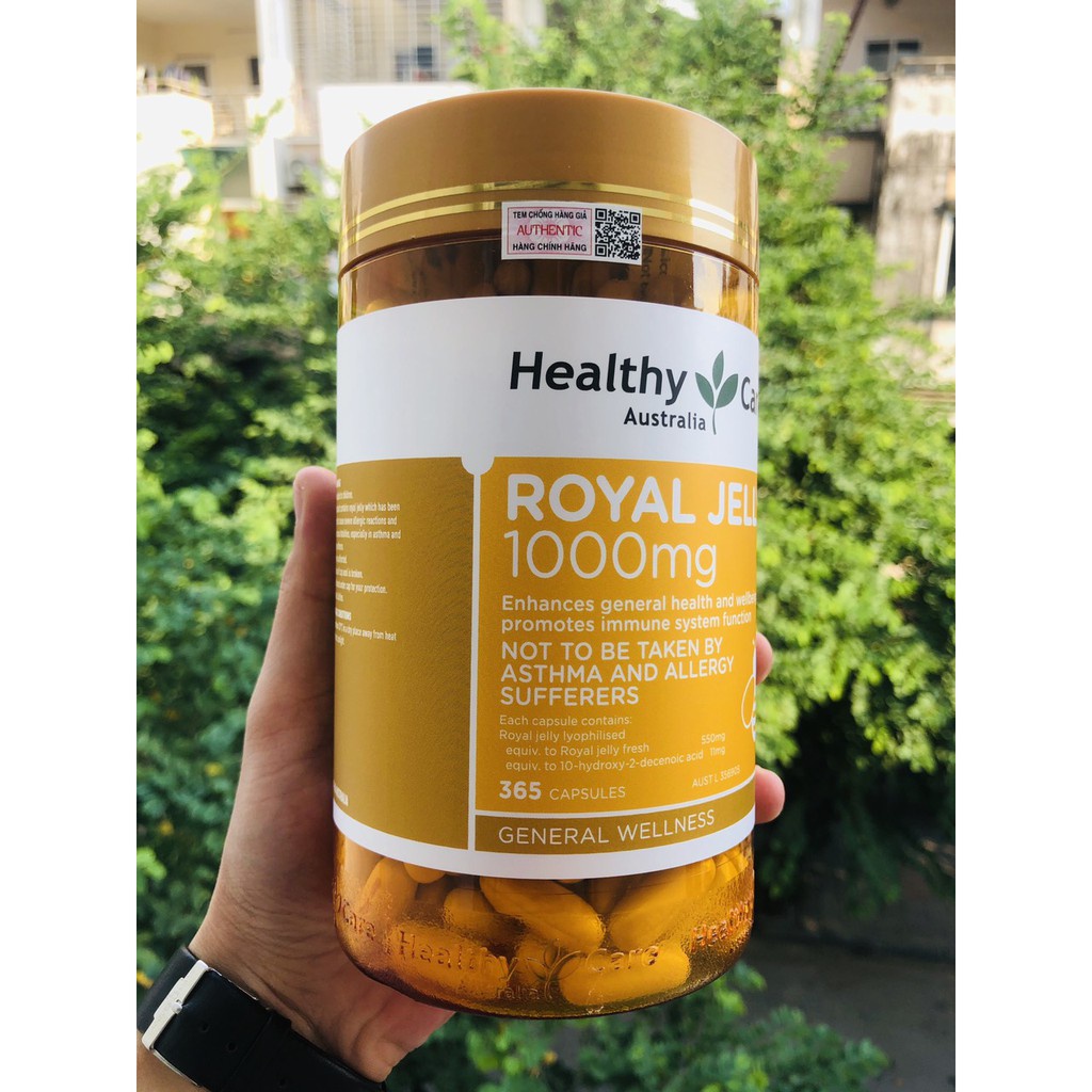 Sữa Ong Chúa Healthy Care Royal Jelly 1000mg 365 Viên Úc Chính Hãng, Golden Health