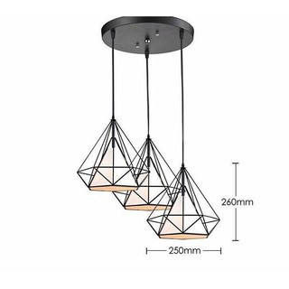 Set/Combo 3 đèn thả kim cương phi 250