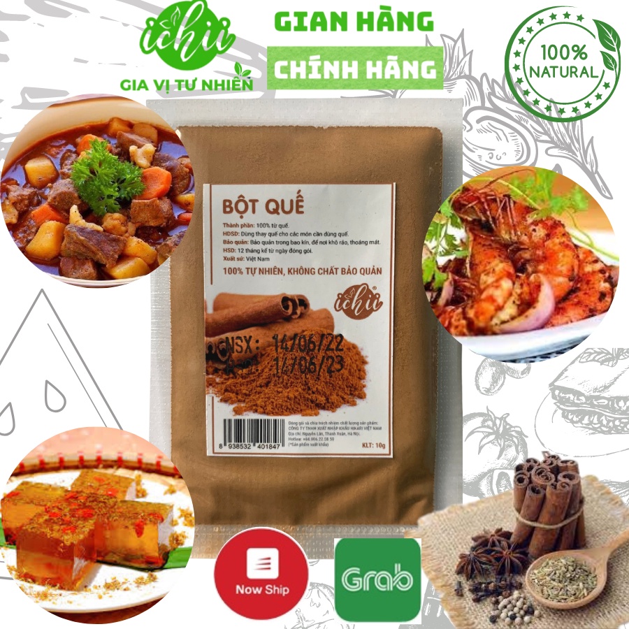 Bột quế nguyên chất ICHII , Bột quế gia vị nấu ăn gói 10g