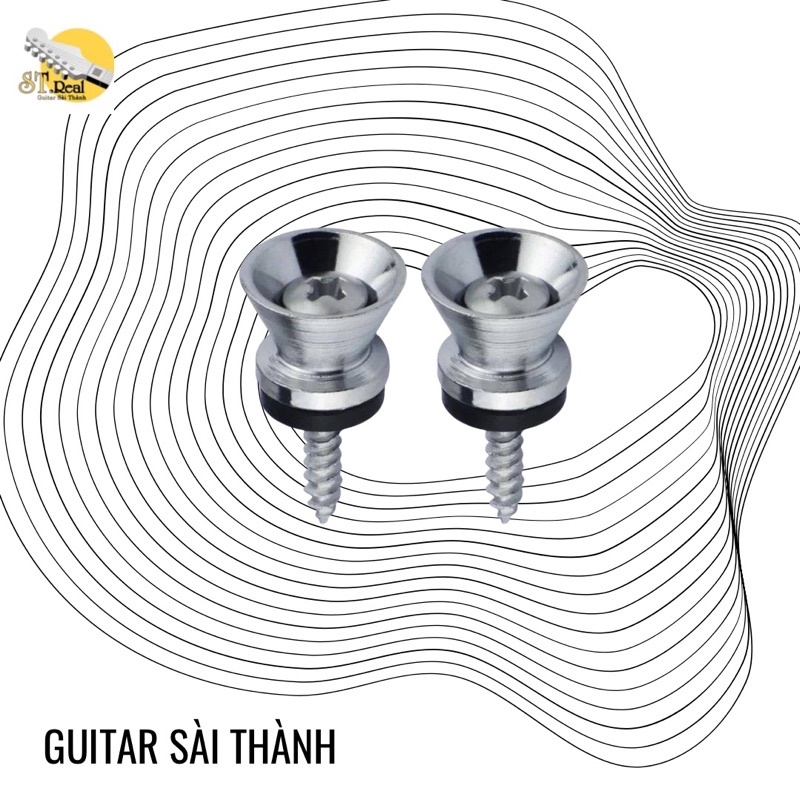 Bộ Chốt Đeo Đàn Guitar ST.Real Guitar Sài Thành mã B67 Chất Liệu Inox