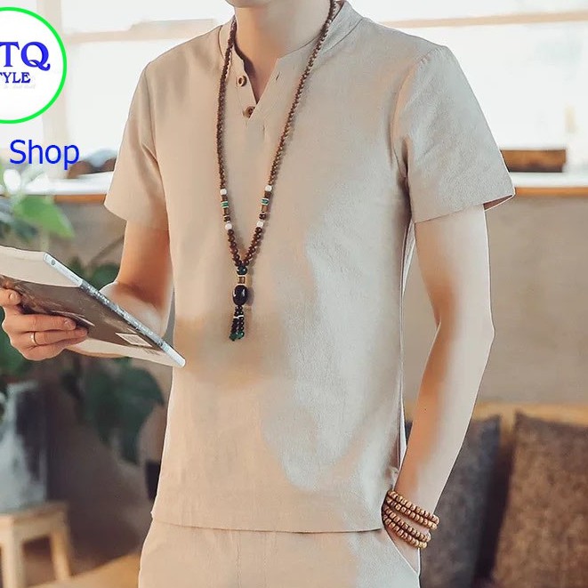 [SIÊU MÁT] Áo Đũi Nam Cộc Tay Chất Đũi Mềm Mát Hàng Loại 1. | BigBuy360 - bigbuy360.vn