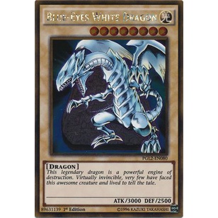 Thẻ bài Yugioh - TCG - Blue-Eyes White Dragon / PGL2-EN080'