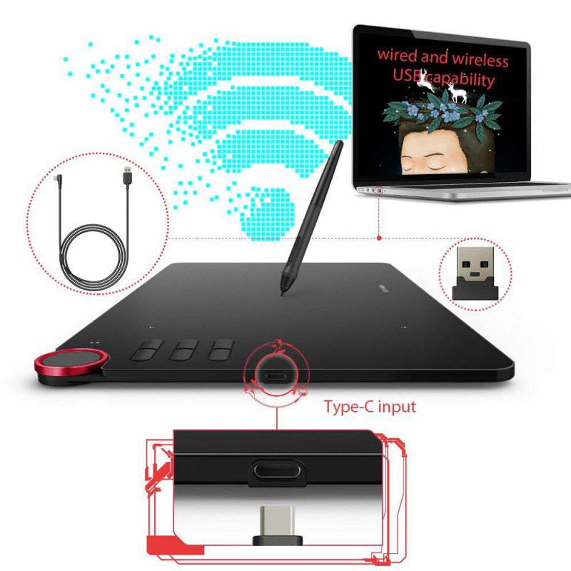 [Mã ELMALL1TR giảm 5% đơn 3TR] Bảng Vẽ Điện Tử XP-Pen Deco 03 10x6inch Wireless Lực Nhấn 8192 Nút Xoay Dial