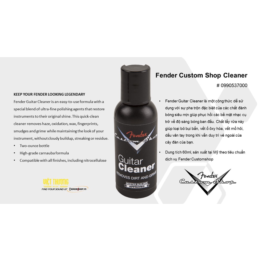 Dung dịch vệ sinh và bảo dưỡng đàn guitar chính hãng Fender Guitar Cleaning Products