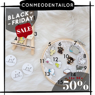 CONMEODENTAILOR Ghim cài balo túi áo