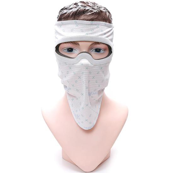 Khẩu trang + kính bảo hộ  màu xám khói chống tia UV, chống khói bụi - Goggle Mask