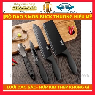 Bộ dao nhà bếp 5 món BUCK thương hiệu MỸ đa năng siêu bền