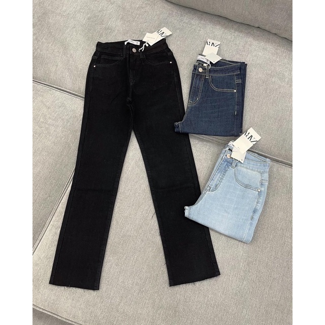 Quần skinny ống đứng lai cắt ZR