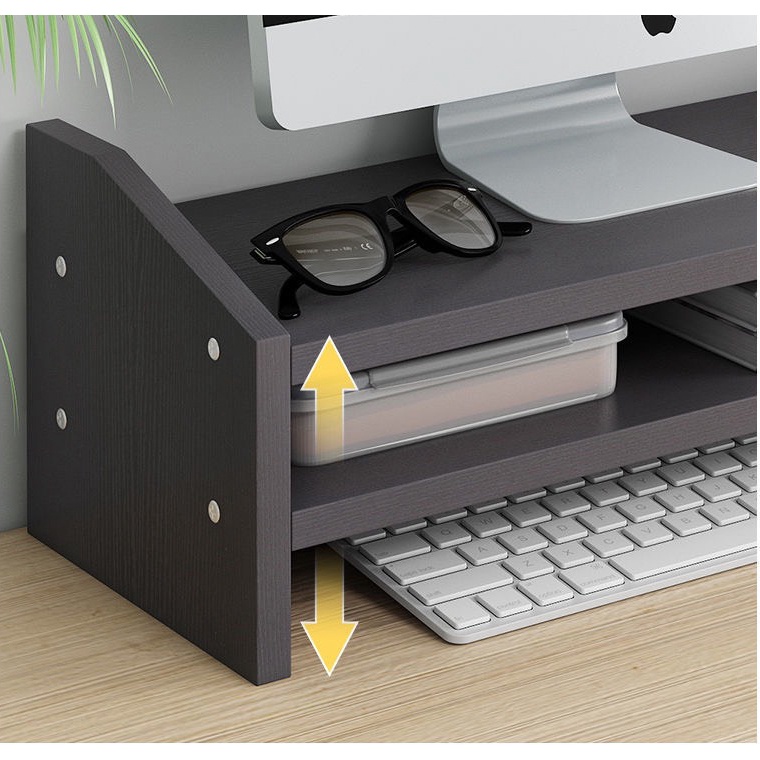 Kệ Để Màn Hình Máy Tính - Laptop Để Bàn Bằng Gỗ Trơn Kiểu Dáng Đơn Giản Tiện Dụng Giá Rẻ NTK05 Home Decor Store