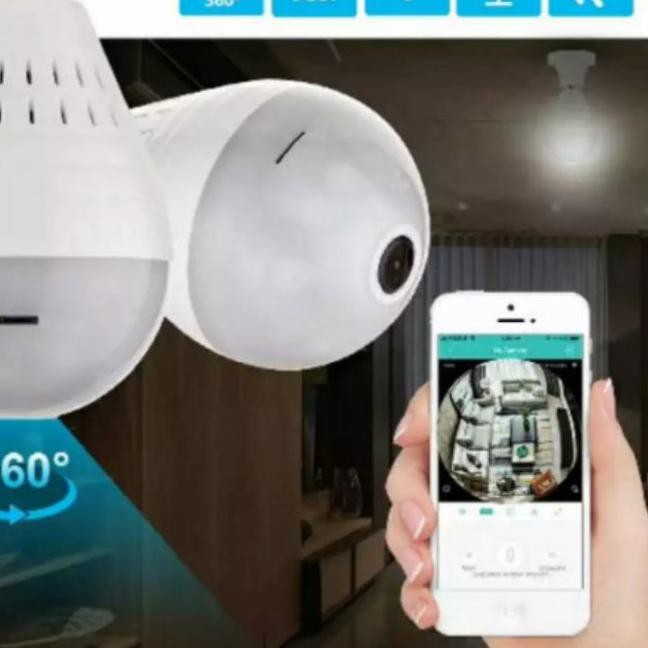 Camera Ip Wifi Không Dây Hình Bóng Đèn V380 360 Độ Code-713