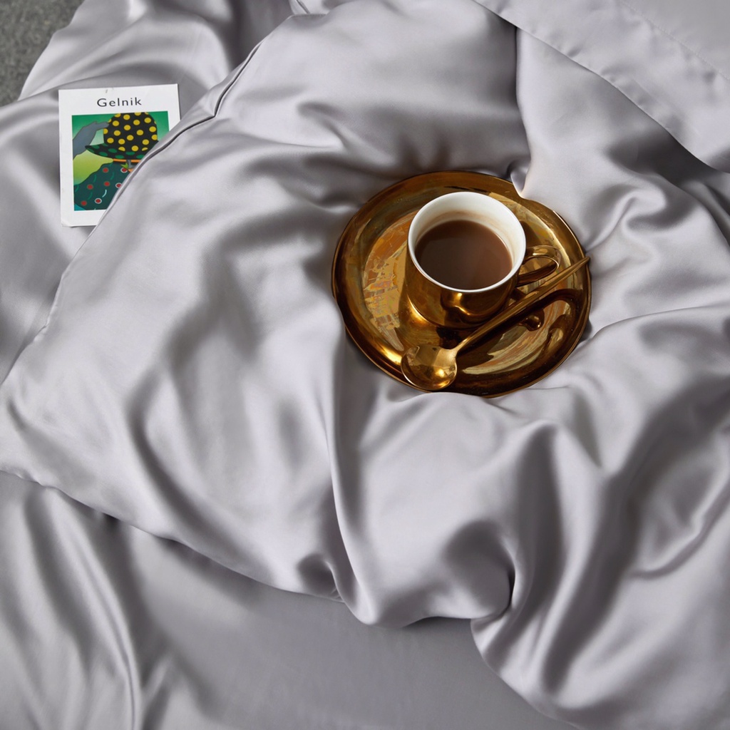 Bộ chăn ga gối "5 món" lụa Tencel 100% 80s cao cấp, các tone màu mới, hot nhất 2023 siêu mát mịn