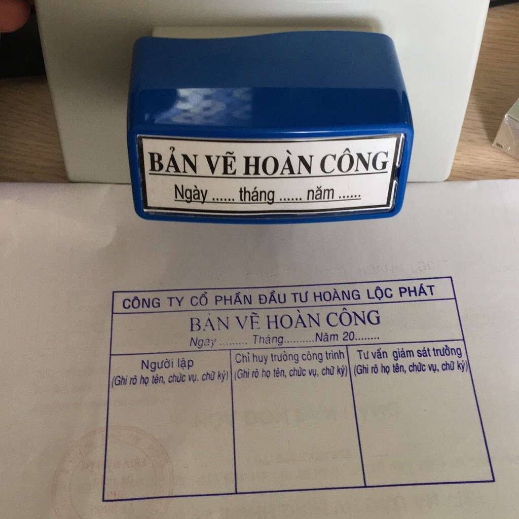 Khắc dấu hoàn công liền mực - hoàn công dấu gỗ các loại kích cỡ