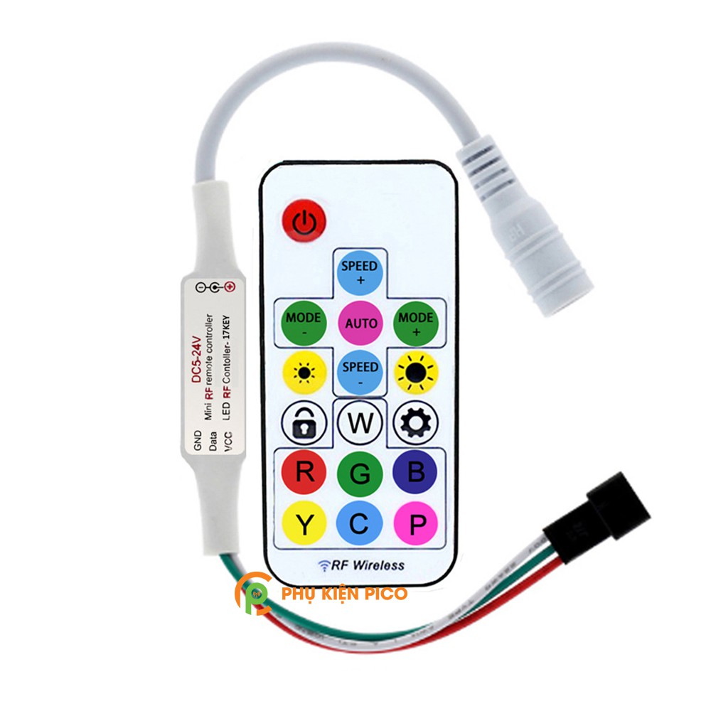 Bộ điều khiển đèn 5v ARGB 3 Pin không dây (RGB Led Controller) chỉnh màu cho quạt Addressable RGB