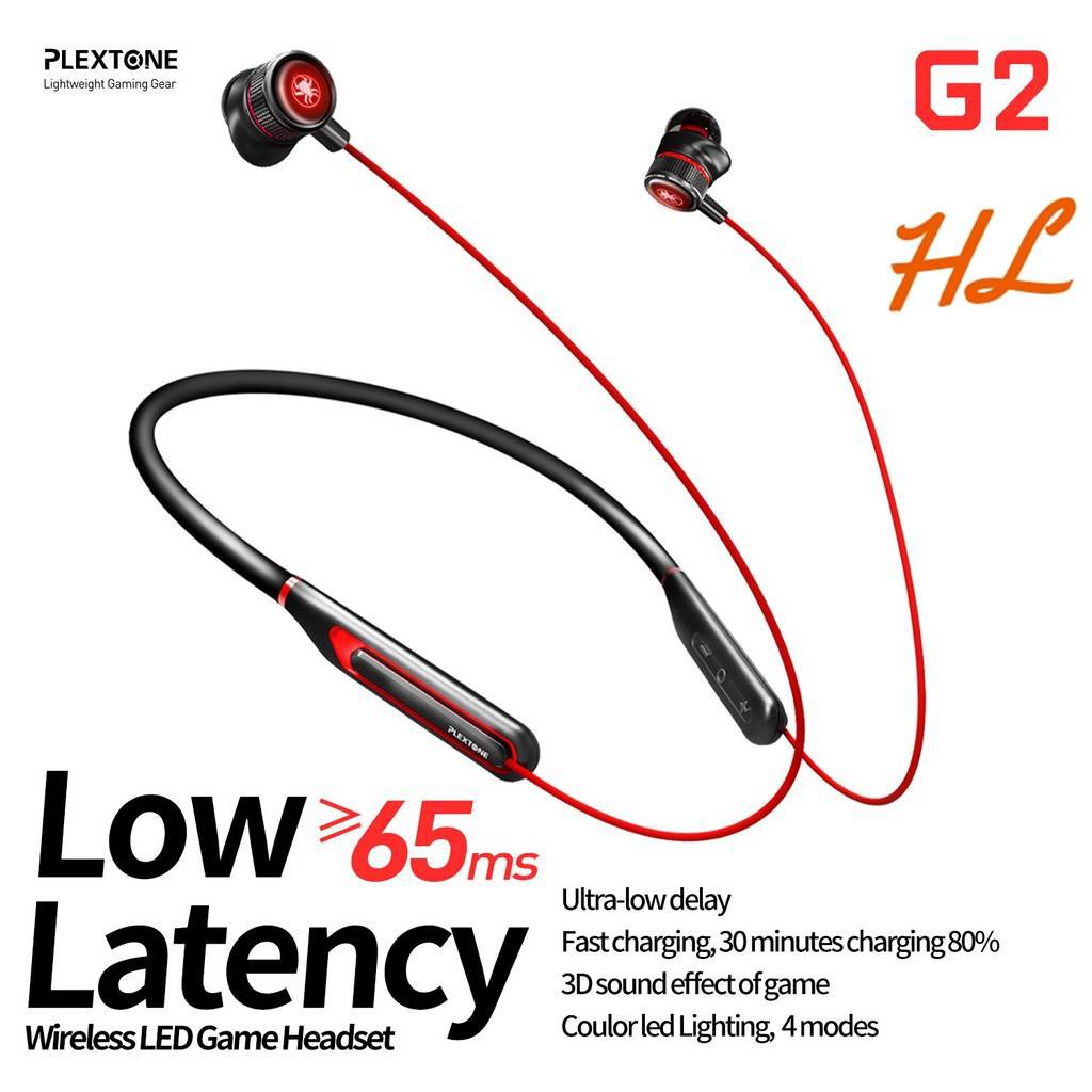 Tai Nghe Gaming Bluetooth PLEXTONE G2 Có Đèn LED Độ Trễ Thấp - Hưng Long PC