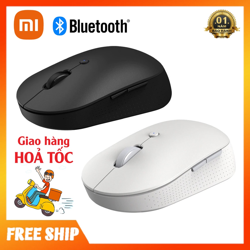 Chuột không dây Bluetooth Xiaomi Dual Mode Silent Edition bản 2023, 2 chế độ kết nối, bấm siêu êm không tiếng động