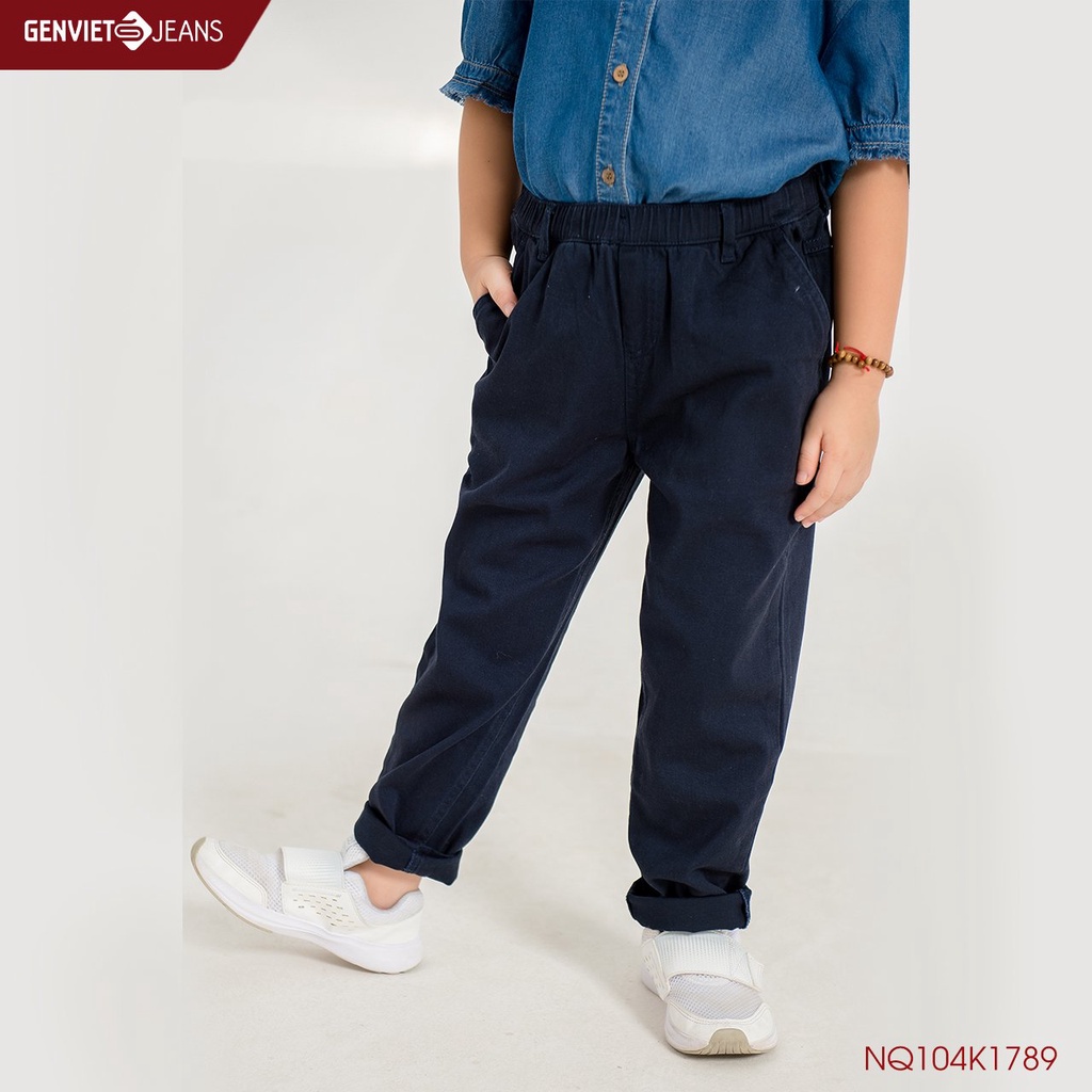 Quần Dài Kaki Bé Gái Basic GENVIET KID NQ104K1789