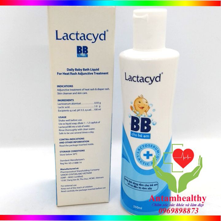 Sữa Tắm Cho Bé Lactady BB - Phòng ngừa rôm sẩy - Chai 250ml