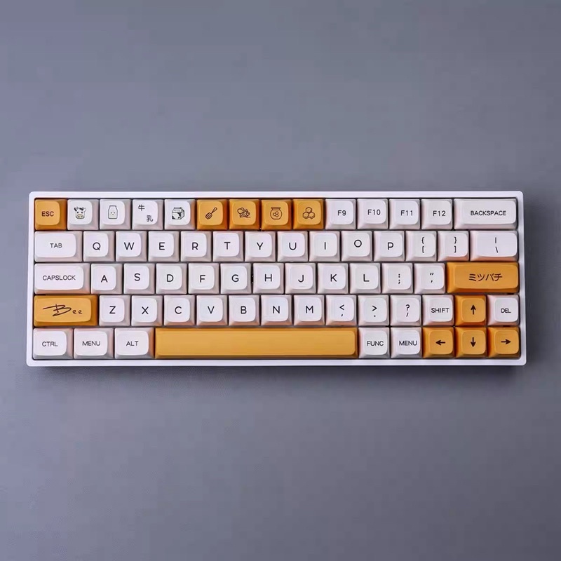 Set Keycap Thick Pbt XDA Honey &amp; Milk Bee cho bàn phím cơ