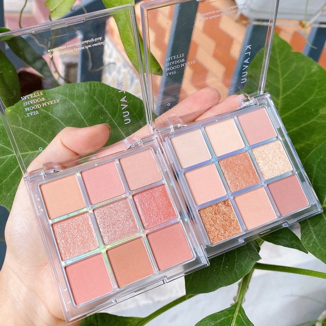 Bảng Phấn Mắt KLAVUU 9 Màu Easy Mood Maker Eye Palette 7.8g Không Thấm Nước Siêu Đẹp