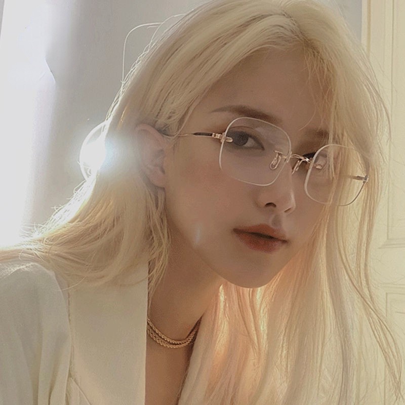 Mắt Kính Phẳng Không Gọng Phong Cách Hàn Quốc Dành Cho Nam Và Nữ
