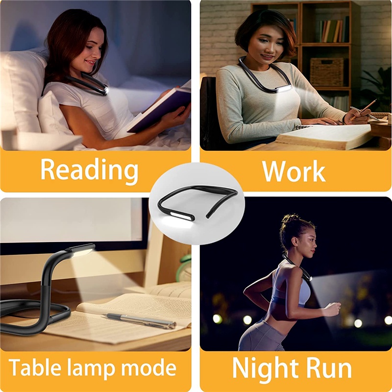 Đèn LED Đọc Sách Đeo Cổ Linh Hoạt Cổng Sạc USB Rảnh Tay Tiện Dụng