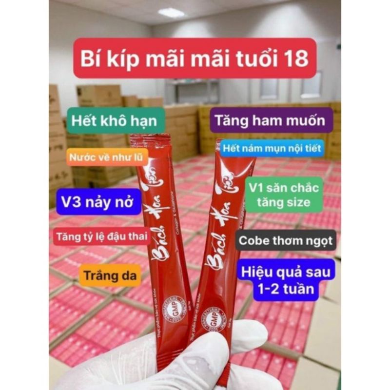 [Chính Hãng 100%%] Cốm uống đẹp da Bách Hoa Tiên date mới