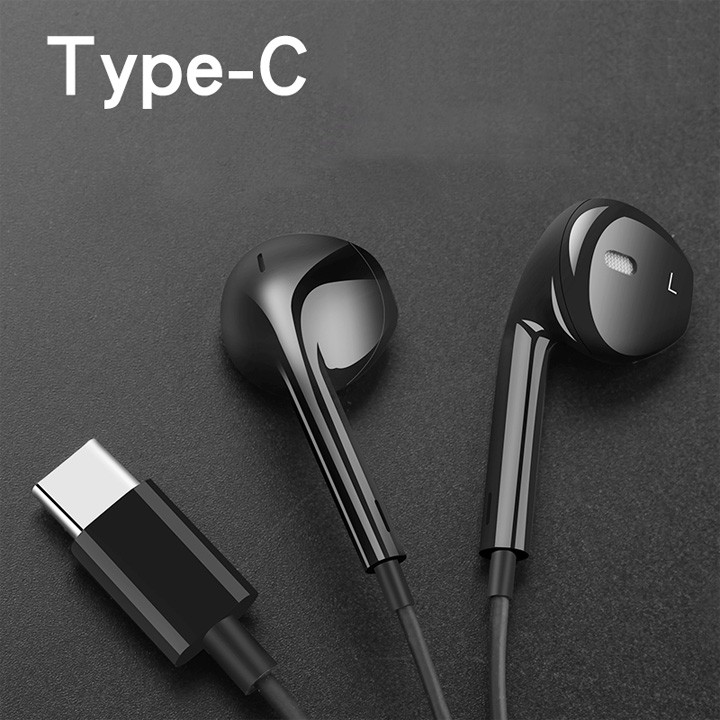 Tai Nghe Nhét Tai Jack Cắm Type C Tích Hợp Microphone Hỗ Trợ Đàm Thoại - Kèm Theo Túi Tai Nghe Chống Va Đập