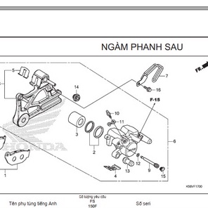 CHỐT TREO MÁ PHANH SAU WINNER / MSX ZIN HONDA