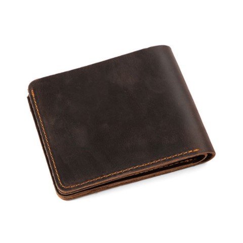 Bóp nam, Ví nam mini da bò Sáp Hàng Chất Đẹp Màu Nâu V30 ZACHI