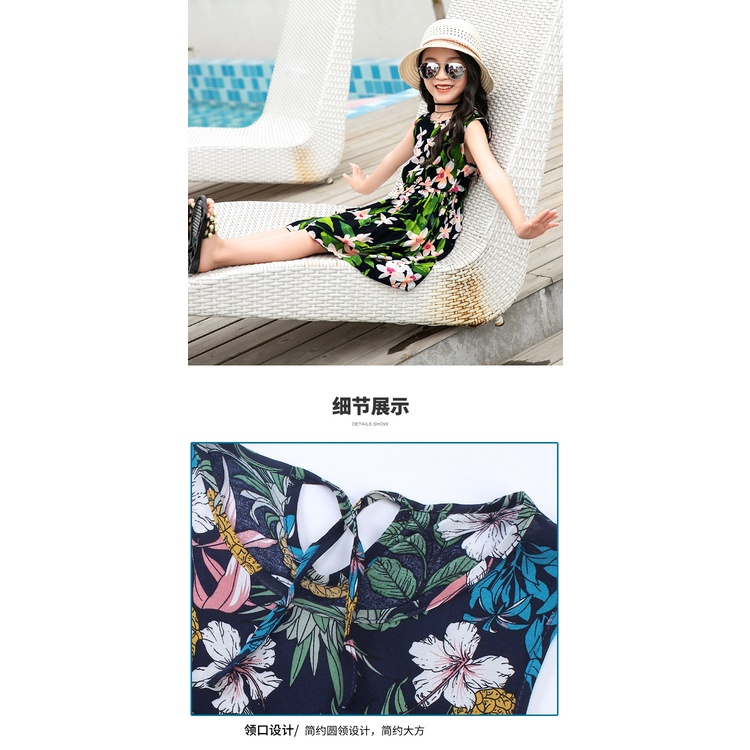 Đầm Dài Không Tay Bằng Vải Cotton Lụa Mỏng 100-175cm Dành Cho Mẹ Và Bé Đi Biển