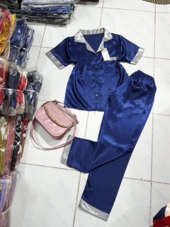 Đồ bộ pizama phi lụa mỏng mát mua nhiều giảm giá