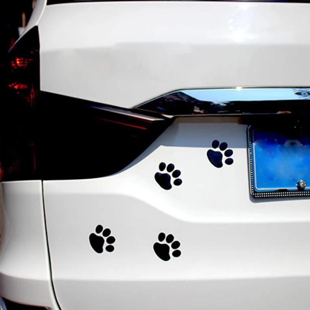 Miếng Dán Trang Trí Xe Hơi Màu Đen Độc Đáo|Decal DáN CửA Sổ HìNh DấU Chân Chó MèO Cho Xe Hơi