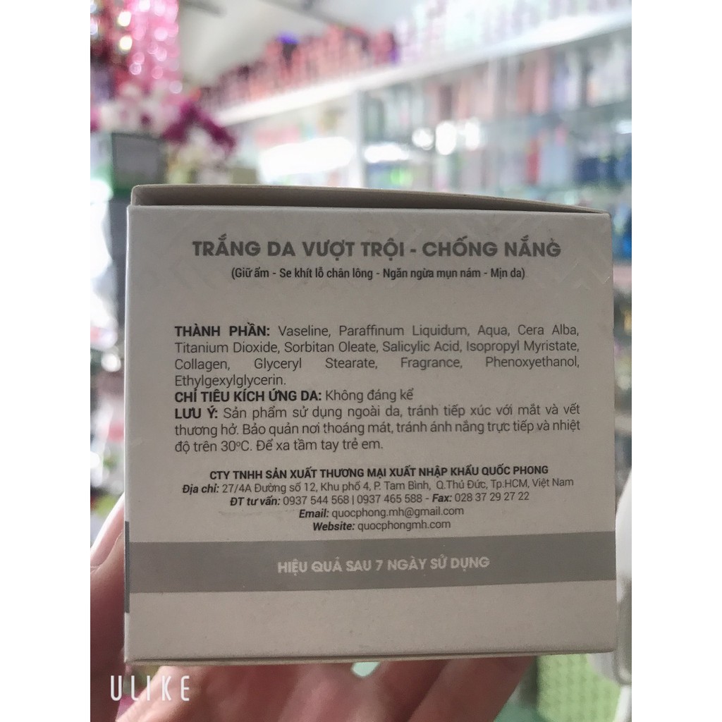 kem COLLAGEN THẢO DƯỢC trắng da vượt trội- chống nắng- giữ ẩm-ngăn ngừa mụn nám- mịn da 12g