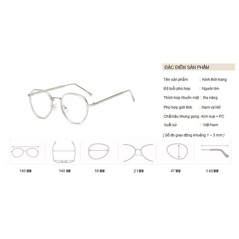 Kính Giả Cận, Gọng Kính Cận Nam Nữ Mắt Tròn Viền Hàn Quốc Không Độ Hàn Quốc - BLUE LIGHT SHOP | BigBuy360 - bigbuy360.vn