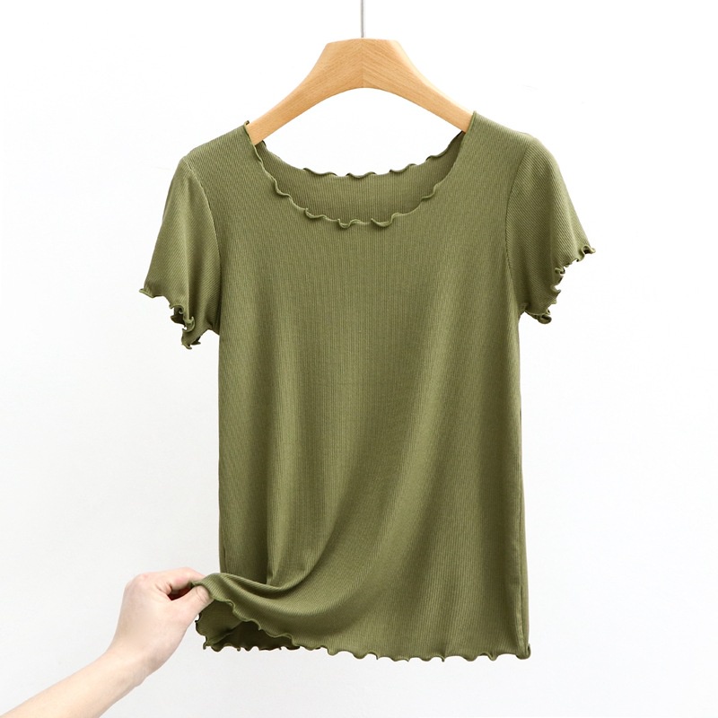 Áo Thun cotton Tay Ngắn Cổ Tròn Plus Size Phong Cách Hàn Quốc Cho Nữ