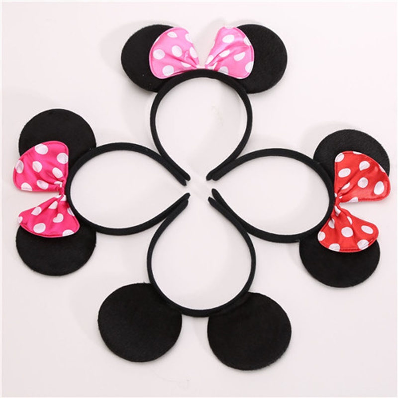 1 Băng Đô Tai Chuột Mickey / Minnie Dễ Thương Dành Cho Bé