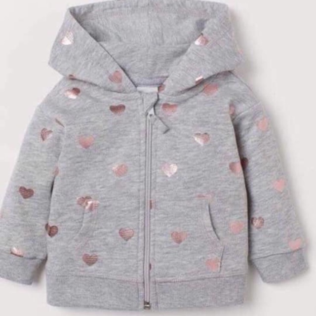 Áo nỉ da cá HM authentic cho bé gái