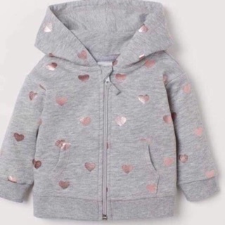 Áo nỉ da cá HM authentic cho bé gái