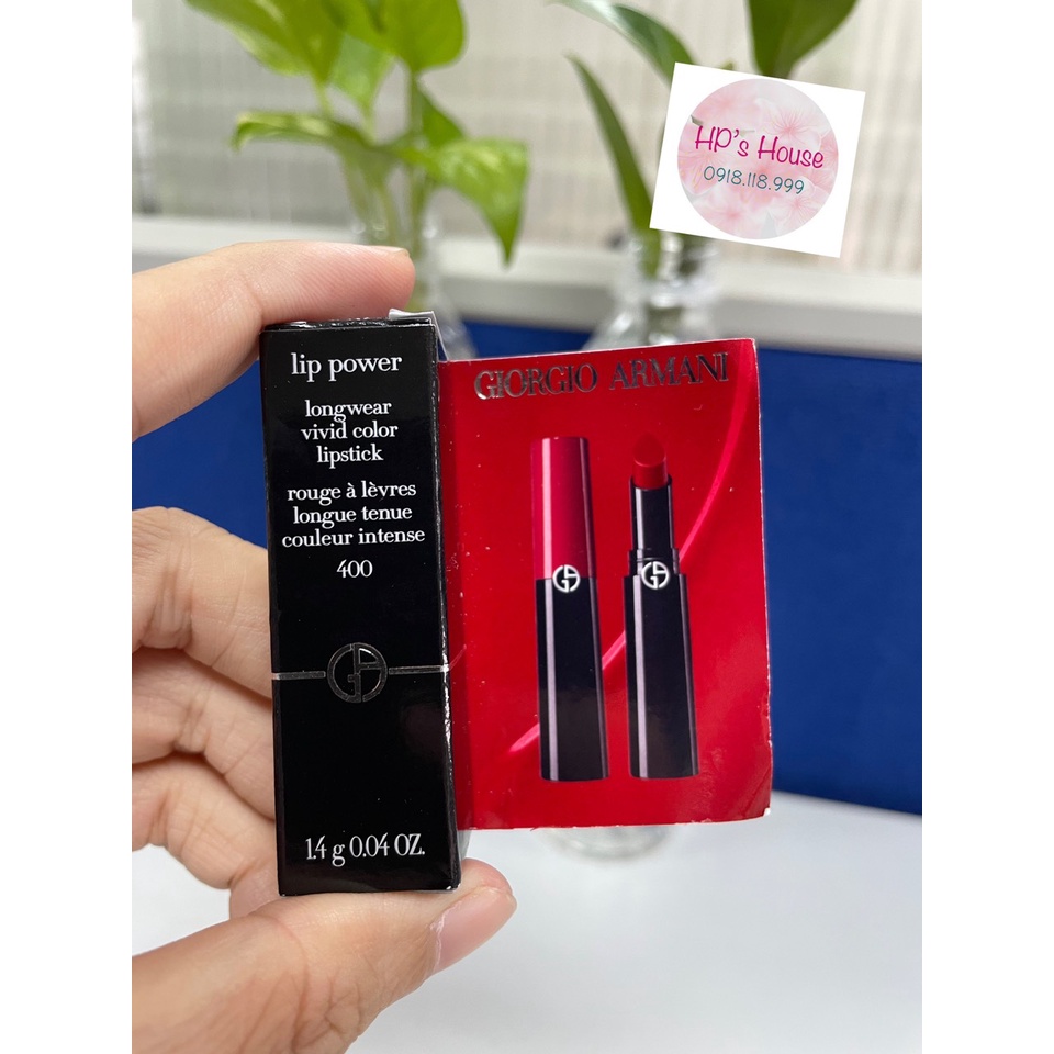 SON KEM LÌ ARMANI BEAUTY LIP MAESTRO LIPSTICK - MÀU 400 - ĐỎ TƯƠI