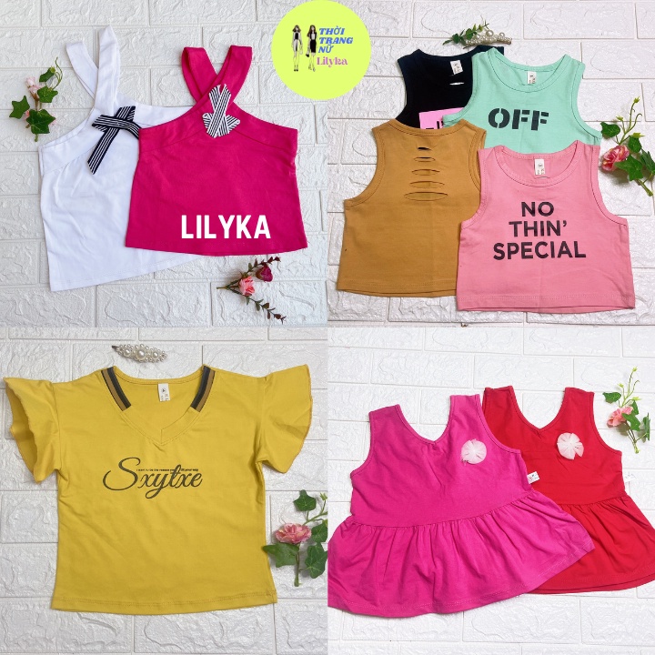 Áo thun bé gái cotton cao cấp nhiều kiểu màu sắc dễ thương cho trẻ em lilyka BG01