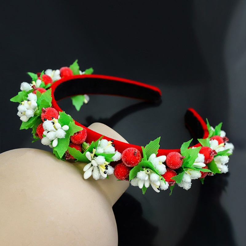 Băng Đô Cài Tóc Hình Vương Miện Họa Tiết Giáng Sinh Ngọt Ngào Cho Nữ