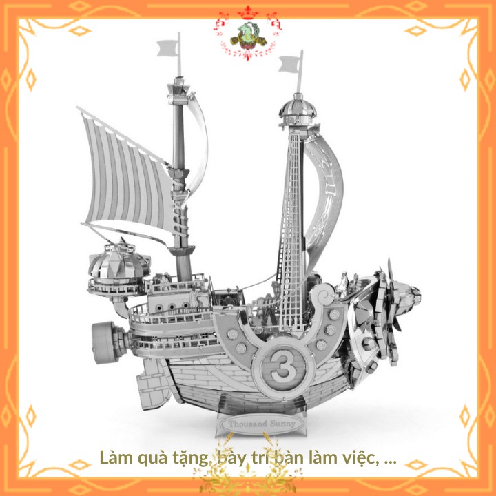 Mô Hình Thép 3D Tự Lắp Ráp Tàu Thousand Sunny One Piece đẹp