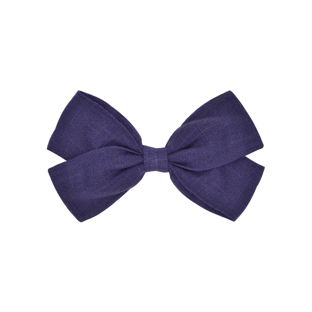 RainBow Bows 1 Kẹp Tóc Nơ 3.6Inch Màu Trơn Dễ Thương Cho Bé Gái