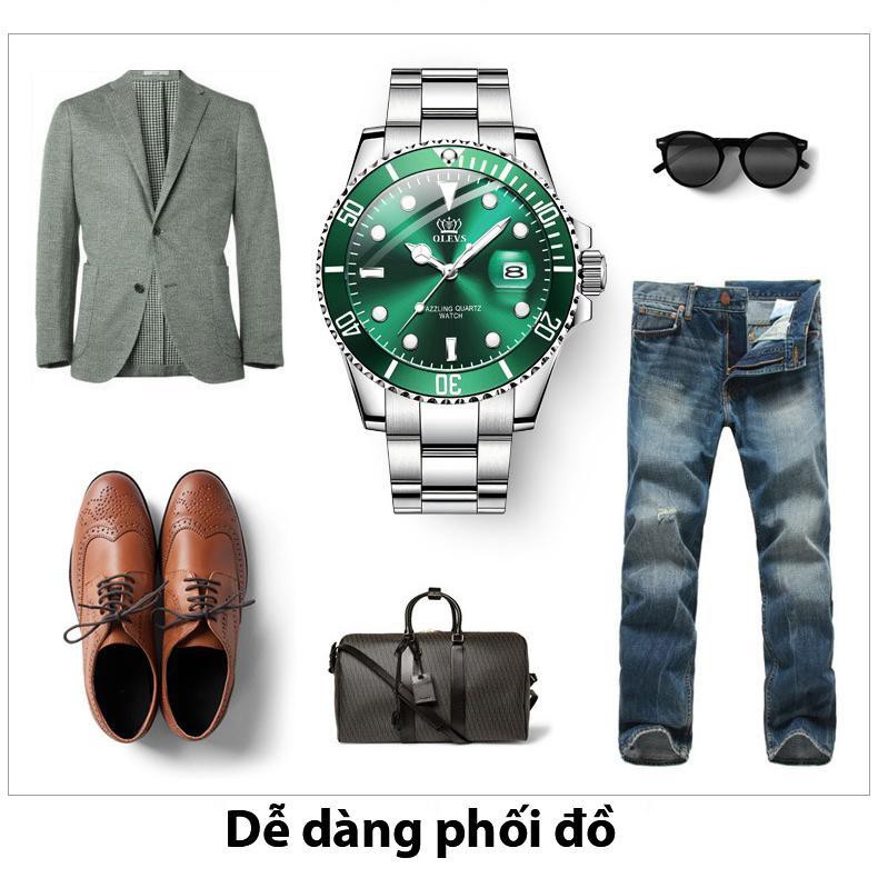 [Tặng Pin] Đồng Hồ Nam OLEVS Dây Đúc - Hiển Thị Lịch Cao Cấp OL5885 | BigBuy360 - bigbuy360.vn