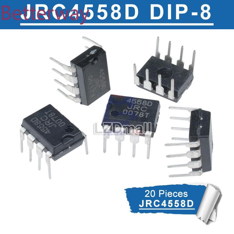 Bộ 50 20 Chiếc JRC4558D DIP-8 JRC4558 NJM4558D 4558 4558D JRC4558 NJM4558 DIP8 Dual Op Amp Khuếch Đạ