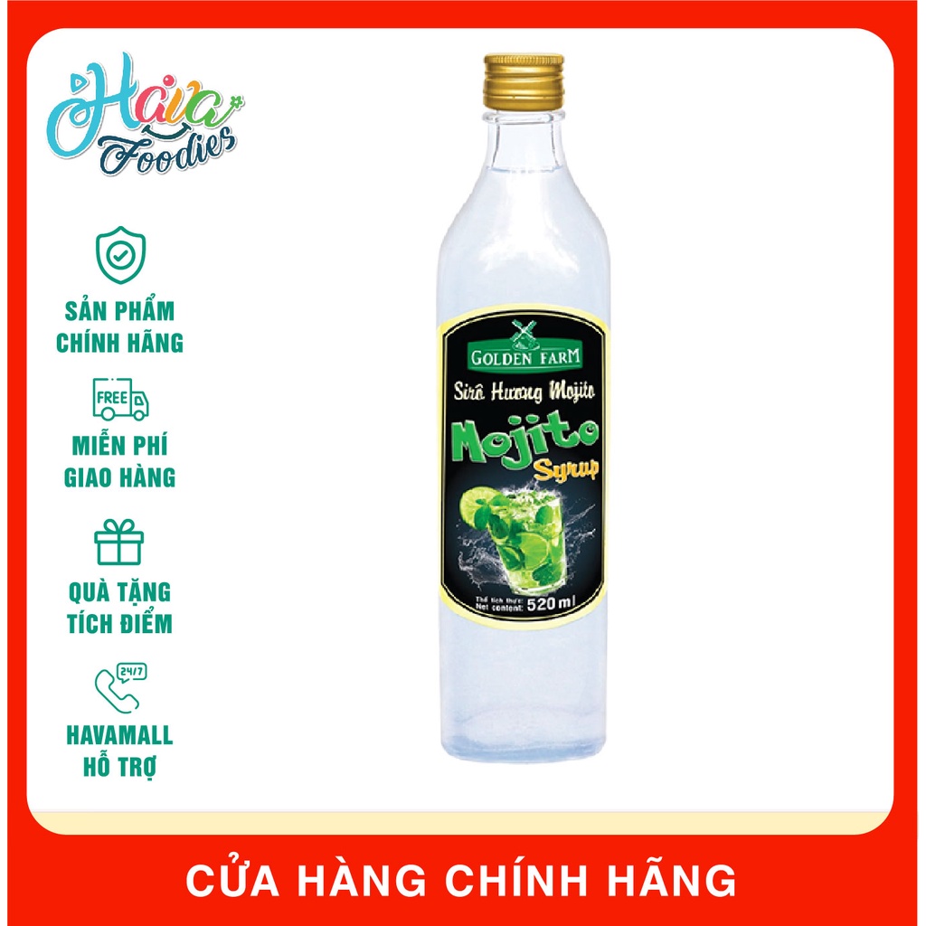[DATE MỚI NHẤT] Siro Mojito Golden Farm Chai 520ml